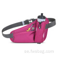 Anpassad grossistkampanj Polyester Sports Running Waterproof Midjeväska Sling Crossbody Custom Fanny Pack